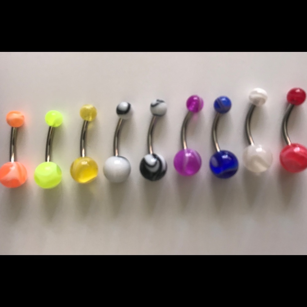 Marble U.V 316L SSS Belly Rings
